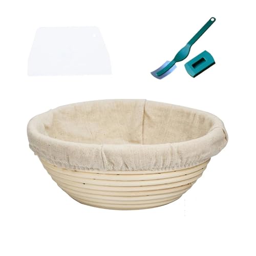 Gärkörbchen Für Brot 1 Set Gärkorb for Brot, Gärkorb, Sauerteigkorb-Set for Heimbäcker, handwerkliche Brotherstellung(Round-25 * 8.5cm) von WSQHAO