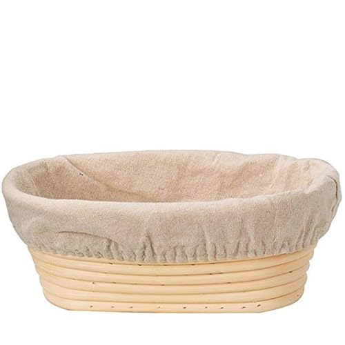 Gärkörbchen Für Brot 1pc Oval/Kreis/Dreieck Natürliche Brot Rattan Gärung Korb Brot Wicker Rattan Masse Proofing Prüfkörbe küche Werkzeug(Oval 36.5X16X7cm) von WSQHAO