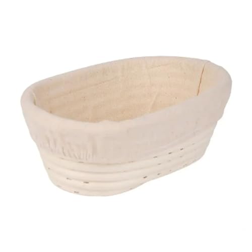 Gärkörbchen Für Brot 1pc Rattan Brot Proofing Korb Natürliche Oval Rattan Wicker Teig Gärung Sauerteig Brot Korb(Oval) von WSQHAO