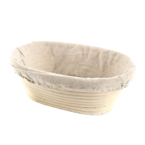 Gärkörbchen Für Brot 2PCS Lange Banneton Brotform Brot Proofing Beweist Rattan Korb Lagerung Körbe Organizer Brot Form(25X15X8CM) von WSQHAO