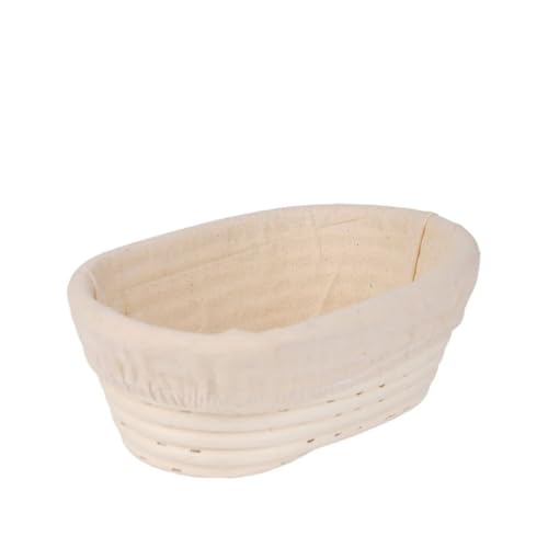 Gärkörbchen Für Brot Ovaler/runder natürlicher Brot-Rattan-Gärkorb, handgefertigte Korb-Rattan-Backschale, Heimbäcker-Backwerkzeug(Oval30x14cm) von WSQHAO
