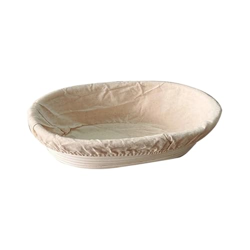 Gärkörbchen Für Brot Rattan Brot Proofing Korb Brot Gärung Liner Körbe Teig Rising Wicker Oval Rattan Korb Brot Form Backen Werkzeuge(25X15X8cm) von WSQHAO
