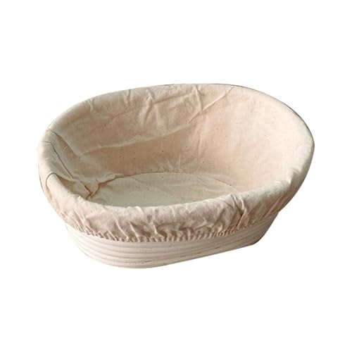 Gärkörbchen Für Brot Rattan Brot Proofing Korb Brot Gärung Liner Körbe Teig Rising Wicker Oval Rattan Korb Brot Form Backen Werkzeuge(30X14X7cm) von WSQHAO