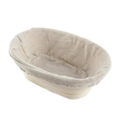 Gärkörbchen Für Brot Runder ovaler Rattan-Brot-Gärkorb, Brot-Backform, Form, Brot, Teig, Gärkorb(Oval-21 * 15 * 8cm) von WSQHAO