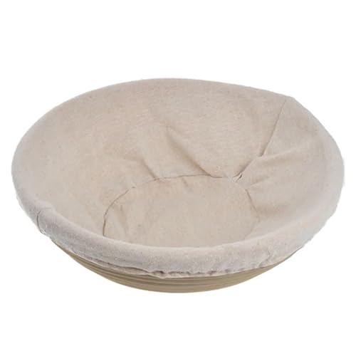 Gärkörbchen Für Brot Runder ovaler Rattan-Brot-Gärkorb, Brot-Backform, Form, Brot, Teig, Gärkorb(Round-18 * 9cm) von WSQHAO