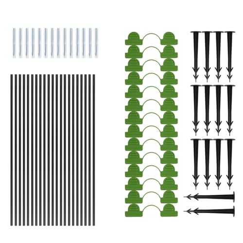 Gewächshaus Pflanzen Hoops Set Wiederverwendbare Fiberglas Wachsen Sämling Bogen Schuppen Halterung Gemüse Garten Tunnel Unterstützung Heißer Hochbeet(21pcs) von WSQHAO