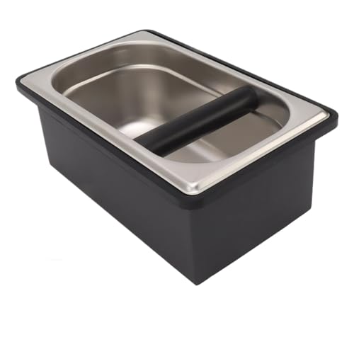Kaffee Klopfdose Kaffee Knock Box Edelstahl Kaffee Mahlen Dump Kaffee Mahlen Klopfen Espresso Mahlen Dump Abfall Bin for Café(17.3 * 18.6cm) von WSQHAO