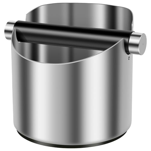 Kaffee Klopfdose Kaffee Knock Box Espresso Boden Behälter Kaffee Dump Bin Pulver Eimer Kaffee Mahlen Knock Box for Barista Abfall Toner entsorgung(11 * 11cm) von WSQHAO