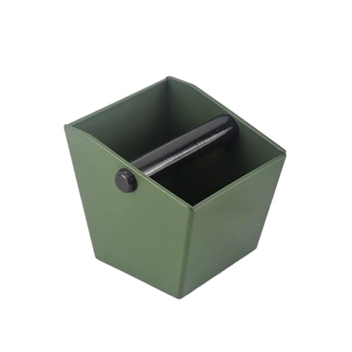 Kaffee Klopfdose Kaffee Knock Box Große 0,8 L Espresso Knock Box Kaffee Dump Bin Eimer Basis Mit Abnehmbare Knock Bar Kaffee zubehör(Green) von WSQHAO