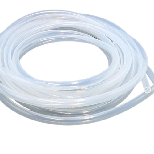 Silikonschlauch Schlauch Transparent Beständig Flexible Weiches Wasser Aquarium Pumpe Küchenarmatur Für Pumpentransfer(ID 8mm x OD 10mm) von WSQHAO