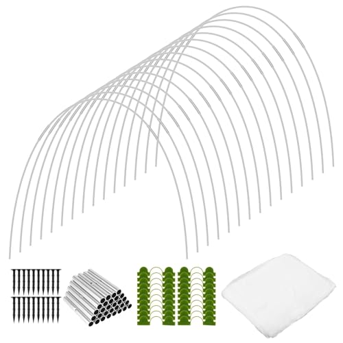 WSQHAO 15 stücke Gewächshaus Hoop Garten Netting Kit Haus Unterstützung Rahmen for Anlage Angehoben Bett Tunne für Hochbeet(30pcs) von WSQHAO