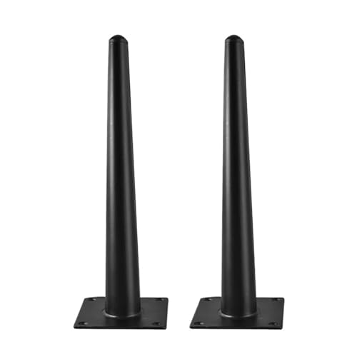 WSQHAO 2 Stück Möbelbeine Füße Stuhl Konische Möbel Metallfüße Schminktischbeine Hohe Tischfüße for Esstisch Für Tischplatte(Black 55cm) von WSQHAO