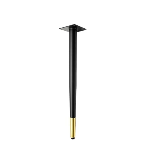 WSQHAO 2 Stück Möbelbeine Füße Stuhl Konische Möbel Metallfüße Schminktischbeine Hohe Tischfüße for Esstisch Für Tischplatte(BlackGold 45cm) von WSQHAO