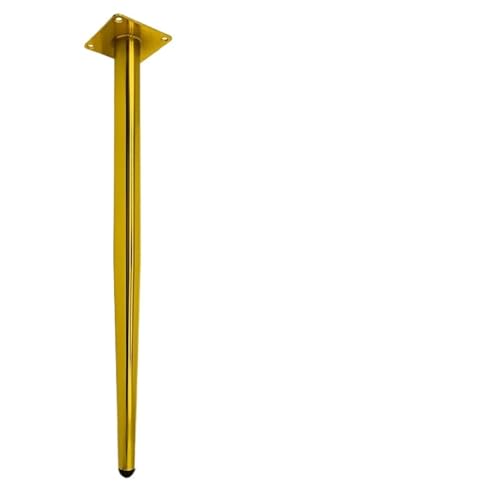 WSQHAO 2 Stück Möbelbeine Füße Stuhl Konische Möbel Metallfüße Schminktischbeine Hohe Tischfüße for Esstisch Für Tischplatte(Gold 55cm) von WSQHAO