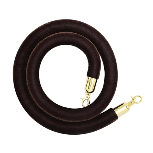 WSQHAO 2 Stück Rungenseil 1,5 Meter Samt VIP Crowd Control Warteschlangenlinie Absperrseil for Warteschlangenteiler Hotel für Personenleitsystem(Black) von WSQHAO
