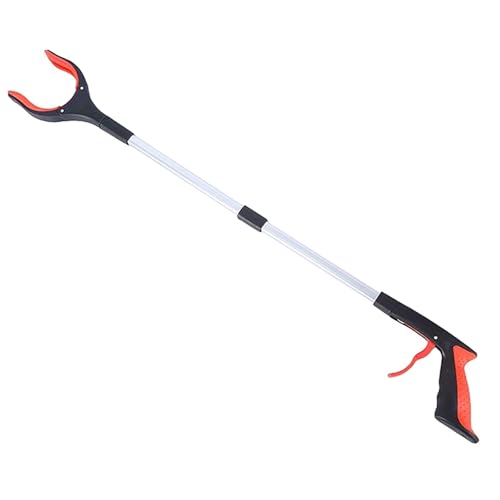 WSQHAO 2 stücke 81 cm Faltbare Wurf Clip Tragbare Lange Griff Picker Arm Extender Garten Müll Grabber Pick Up Werkzeuge für Garten(Red) von WSQHAO