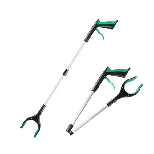 WSQHAO 2 stücke Faltbare Greifer Extender Hand Werkzeuge Tragbare Müll Grabber Pick Up Haushalt Reinigung Hygiene Zange für Garten(Green(82cm)) von WSQHAO