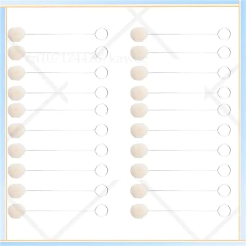 WSQHAO 200 Stück Wollpinsel, Kugelpinsel, Lederfärbepinsel, Färbeapplikator mit Metallgriff for DIY-Bastelprojekte FüR FäRben Kleben von WSQHAO
