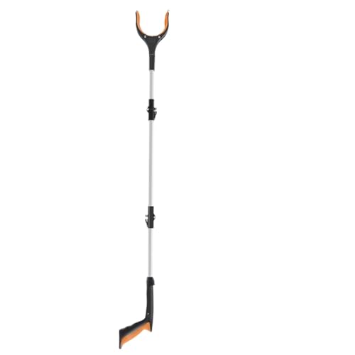 WSQHAO 3 Stück Müllsammler-Greifer mit um 360 Grad drehbarem Clip, Faltbarer Greifer-Extender, Handwerkzeuge, Wurfgreifer, Picker Rutschfester Backe für Garten(Orange) von WSQHAO