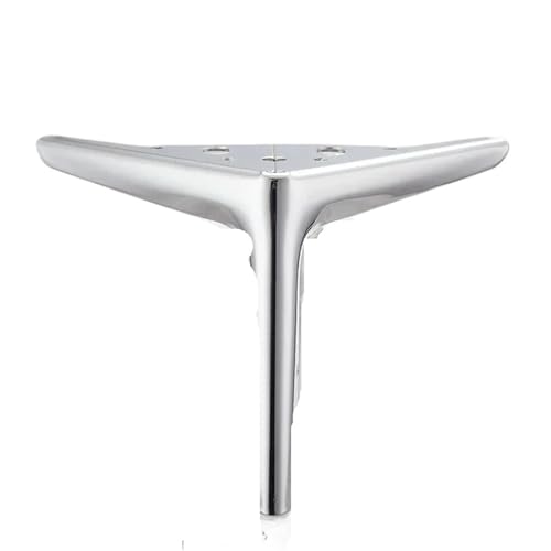 WSQHAO 4 Stück Metall-Möbelbeine, 10 cm, Schrank, Sofa, Tisch, for, Schrankfüße, Stütze, Möbelzubehör Für Tischplatte(Silver) von WSQHAO