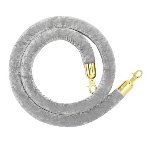 WSQHAO 4 stücke Crowd Control Warteschlange Linie Barriere Seil 1,5 M Samt Barriere Seil Warnung Linie Lanyard Willkommen Flanell Seil for hotel Ausstellung für Personenleitsystem(Gray) von WSQHAO