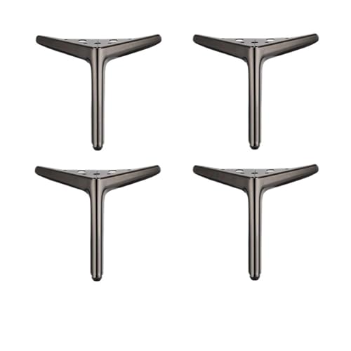 WSQHAO 4PCS Metall Möbel Beine Schrank Bett Kaffee Tisch Bein Schreibtisch Hocker Stuhl Fuß Sofa Hardware Ersatz Für Tischplatte(4PCS Grey 25cm) von WSQHAO