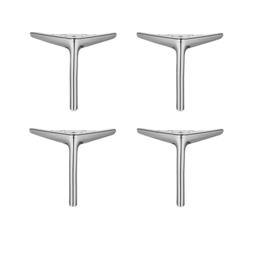 WSQHAO 4PCS Metall Möbel Beine Schrank Bett Kaffee Tisch Bein Schreibtisch Hocker Stuhl Fuß Sofa Hardware Ersatz Für Tischplatte(4PCS Silver 12cm) von WSQHAO
