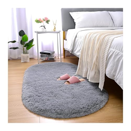 WSQHAO Fluffy Carpet Soft Children Rugs Room Mat Modern Shaggy Area Rug for Bedroom Bedside Home Decor für Wohnzimmer(Gray) von WSQHAO
