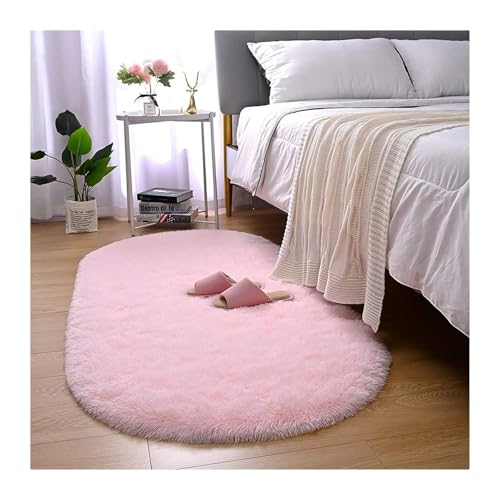 WSQHAO Fluffy Carpet Soft Children Rugs Room Mat Modern Shaggy Area Rug for Bedroom Bedside Home Decor für Wohnzimmer(Pink) von WSQHAO