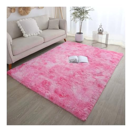 WSQHAO Fluffy Shaggy Rug Carpet Area for Kids Room Living Soft Furry Floor Modern Decor für Wohnzimmer(Light Pink,80X160cm) von WSQHAO