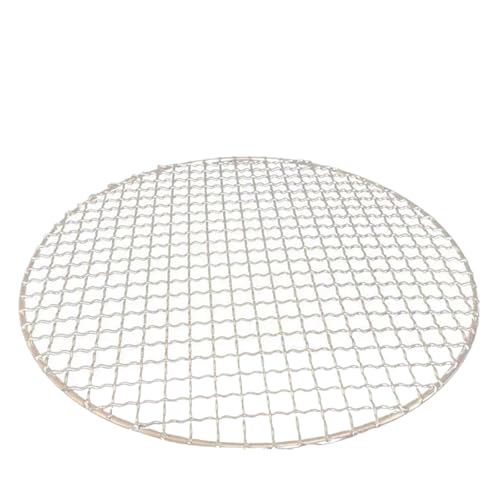 WSQHAO Grillrost 304 Stainless Steel Round BBQ Net Grill Mesh Roast Nets Bacon Grill Tool Iron Nets Barbecue Accessories Non-Stick BBQ Mat Grid(43cm) von WSQHAO