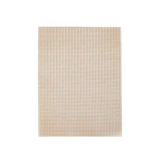 WSQHAO Grillrost 40 * 30cm Baking Mat Cooking Grilling Sheet Heat Resistance BBQ Mesh Mat Non-Stick BBQ Barbecue Pad for Party Grill Mat Tools(1PC-Brown) von WSQHAO