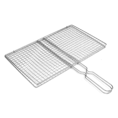 WSQHAO Grillrost Barbecue Grilling Basket Grill BBQ Net Steak Meat Fish Net Vegetable BBQ Baking Net Pad Kitchen Cooking Smoker Mat Liner Accessorie Tool(17 * 27cm) von WSQHAO