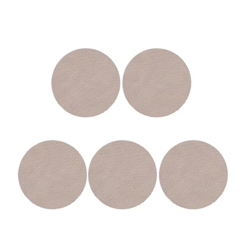 WSQHAO Grillrost Barbecue Mats Barbecue Grill Mesh High Temperature Resistant Cuttable Barbecue Liner Barbecue Grill Mesh Meat Slices(Round B-5PCS) von WSQHAO