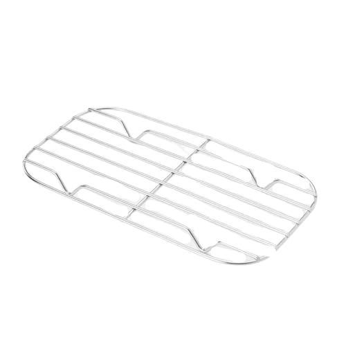 WSQHAO Grillrost Outdoor Barbecue Net Steam Rack Stainless Steel Camping Barbecue Frying Pan Barbecue Meat Drain Anti Scorching Grill(Small Size) von WSQHAO