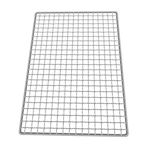 WSQHAO Grillrost Reusable BBQ Grill 304 Stainless Steel Mesh Mats BBQ Grills Grate Grid Rack Cooking Baking Replacement Barbecue Net Accessory(35.8X27.5CM) von WSQHAO