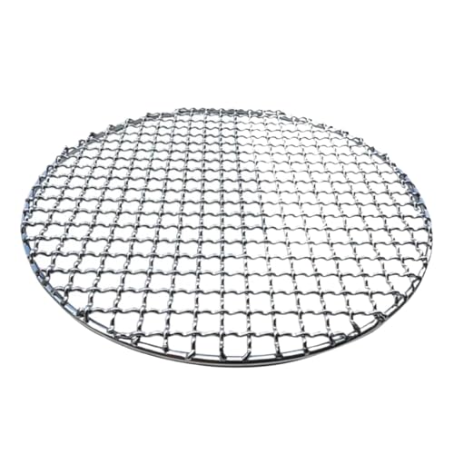 WSQHAO Grillrost Stainless Steel Round BBQ Grill Roast Mesh Net Non-Stick Barbecue Baking Pan BBQ Grid Cooking Baking Rack Barbecue Grill(18cm) von WSQHAO