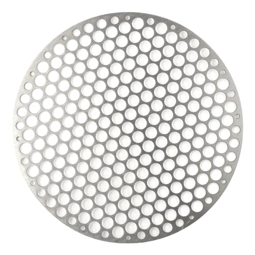 WSQHAO Grillrost Stainless Steel Round BBQ Net Grill Mesh Roast Nets Bacon Grill Tool Iron Nets Camping Barbecue Accessories Non-Stick Grid Rack(22CM) von WSQHAO