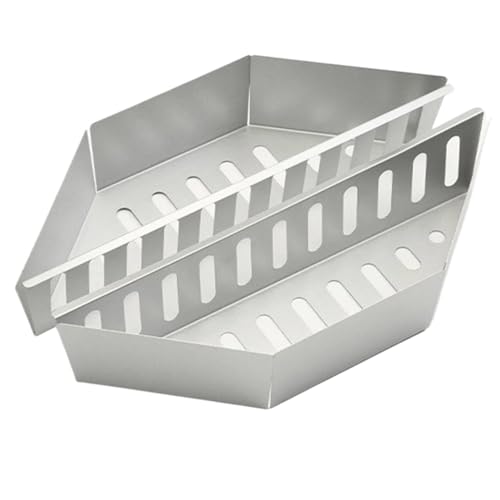 WSQHAO Kohlekorb Holzkohle Korb Halter Grillen Holzkohle Körbe for Brikett Holz Chips Holzkohle Box Container Tablett for Grill BBQ Zubehör(0.6mm Thick) von WSQHAO