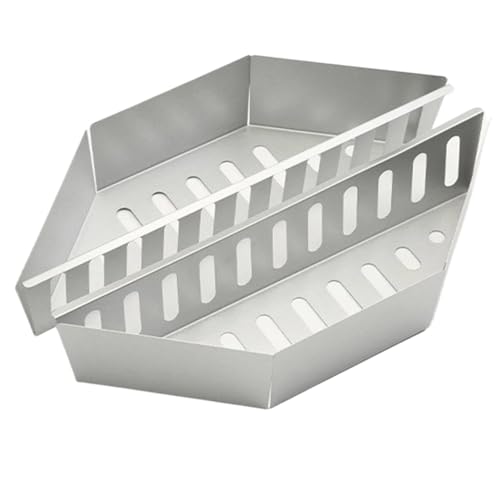 WSQHAO Kohlekorb Holzkohle Korb Halter Grillen Holzkohle Körbe for Brikett Holz Chips Holzkohle Box Container Tablett for Grill BBQ Zubehör(0.8mm Thick) von WSQHAO