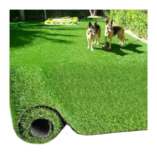 WSQHAO Kunstrasen, realistischer Kunstgras-Teppich mit Drainage, 2 cm Höhe, for den Innen- und Außenbereich, Kunstrasen-Teppichmatte Für Garten(6FT x 20 FT) von WSQHAO