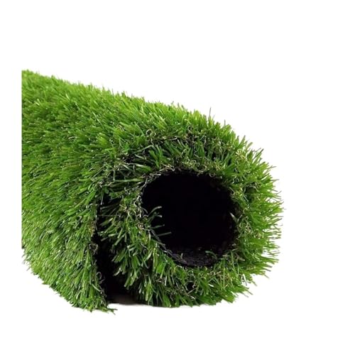 WSQHAO Realistischer Kunstrasen, Dicker synthetischer Rasenteppich, hochdichter (2,44 m x 3,66 m) Für Garten von WSQHAO