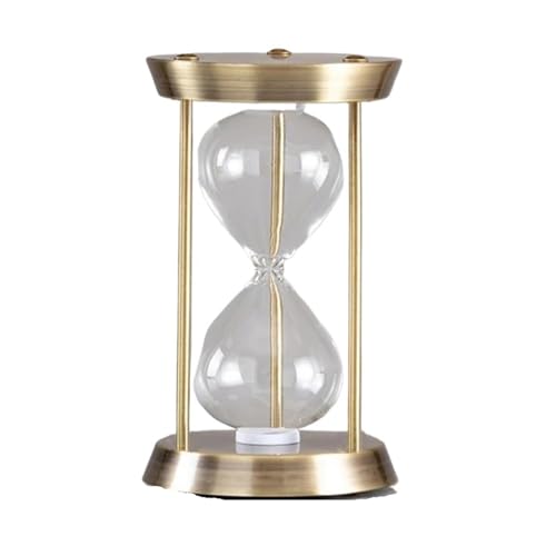 WSQHAO Sanduhr Vintage Leere Sanduhr Flasche handgemachte Glas Sanduhr kreative Metall Timer Sand Uhr DIY Home Desktop Dekor(Gold A (S)) von WSQHAO