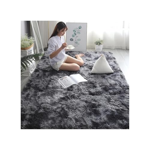 WSQHAO Soft Shaggy Carpet Living Room Fluffy Children Rugs Plush Area Rug for Bedroom Kids Modern Home Decor für Wohnzimmer(Gray,230x160cm) von WSQHAO