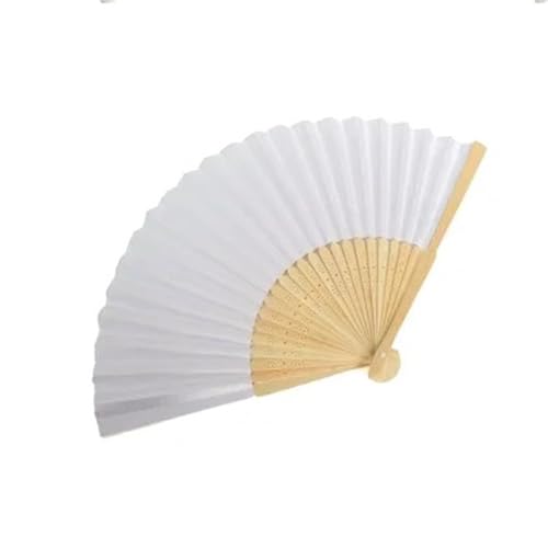 Weißer faltbarer Papierfächer, tragbarer Fächer, Hochzeitsgeschenke for Gäste, Geburtstagsparty, Dekoration, Kindermalerei Für Party(10pcs) von WSQHAO