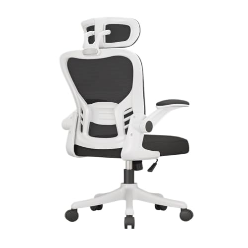 WSSDMFF BüRostüHle Computerstuhl, Home Comfort-Bürostuhl, ergonomischer Stuhl, Gaming-Stuhl, Schlafsaalstuhl, Mesh-Bürostuhl BüRostuhl (Color : White, Size : A) von WSSDMFF