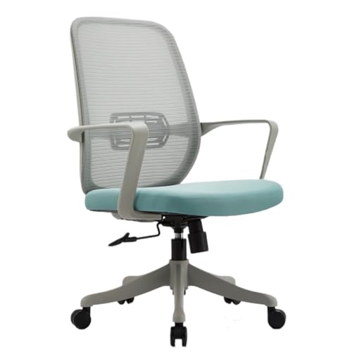 WSSDMFF BüRostüHle Einfacher Ergonomischer Stuhl, Rotierender Lift, Bürostuhl, Moderner Konferenzstuhl, Heim-Studienstuhl, Computerstuhl BüRostuhl (Color : Blue, Size : A) von WSSDMFF