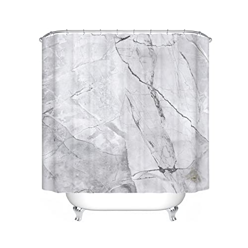 WSSLJK Duschvorhang Textil Marmor 120x200 180x200 180x180, Marmor Muster Shower Curtains Bunt Wasserdicht Dekorieren Sie Ihr Badezimmer (180 * 180CM,1) von WSSLJK