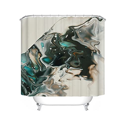 WSSLJK Duschvorhang Textil Marmor 120x200 180x200 180x180, Marmor Muster Shower Curtains Bunt Wasserdicht Dekorieren Sie Ihr Badezimmer (200 * 200CM,5) von WSSLJK