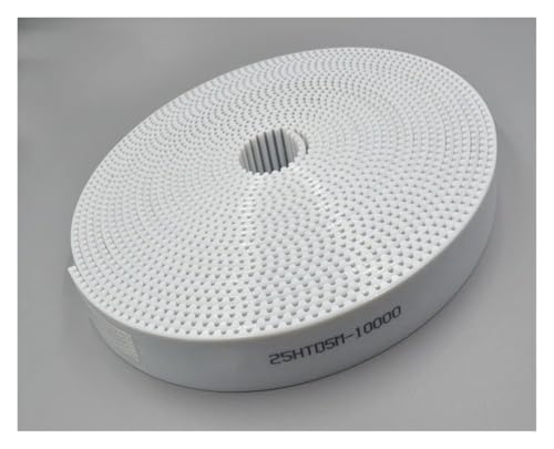 Antriebsriemen Bogenzahn PU Weiß HTD 5M Offener Zahnriemen Breite 10/15/20/25/30/50mm Polyurethan Stahl 5M-20mm HTD5M Synchronscheibe Getriebe Riemen(50Meters,50mm) von WSUMKH